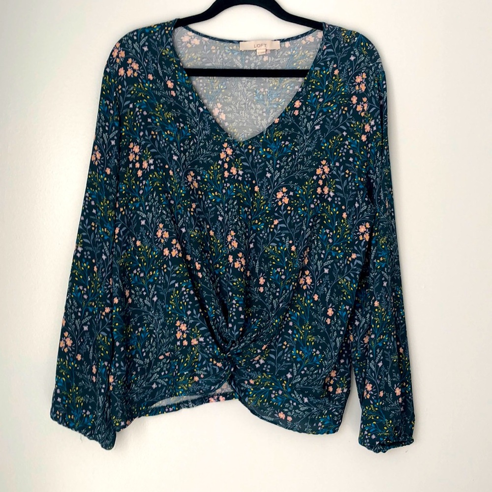 Floral pattern Blouse from LOFT, Size Large
